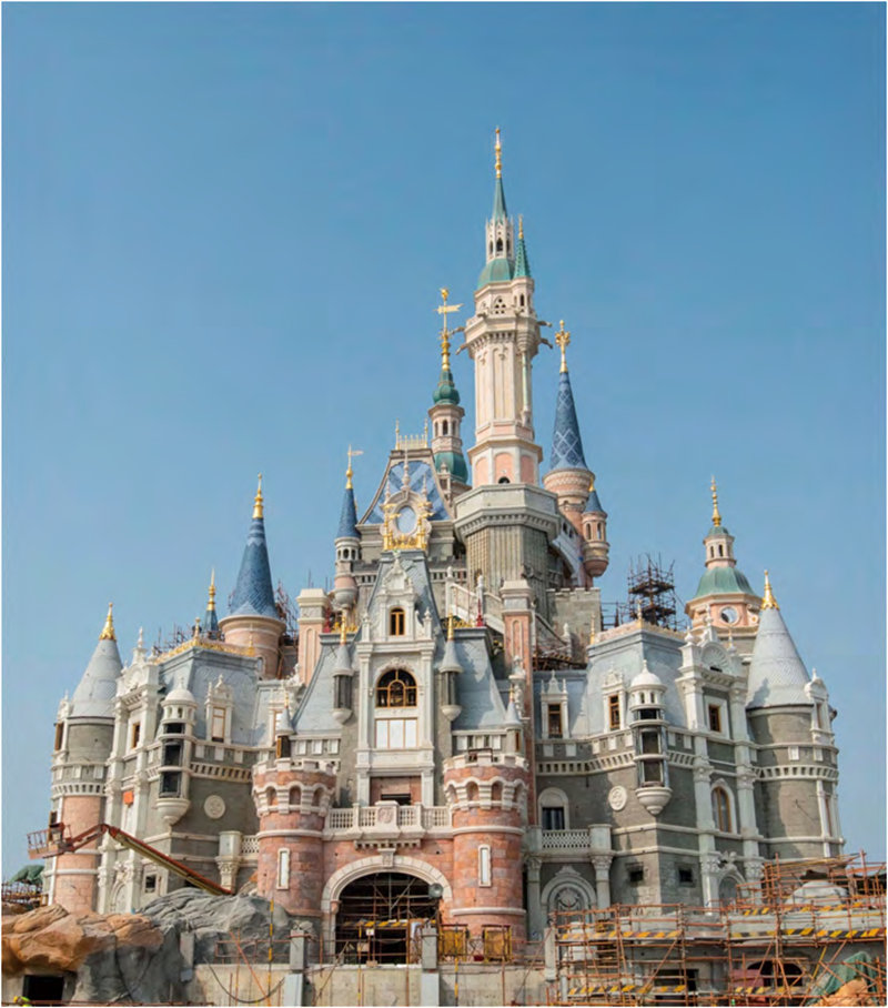 AOC力聯思阻燃樹脂應用案例：上海迪士尼樂園城堡、主題造型