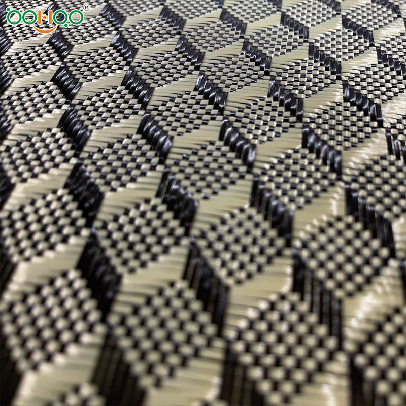 新型復合纖維布 碳纖維芳綸混編布 高性能玻纖/碳纖/芳綸纖維復合編織布 顏色紋路花式可定制 體育用品/汽車用復合材料纖維布    -5