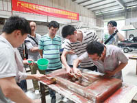 模具實操-2014年第五期廣州博皓玻璃鋼模具制作培訓班